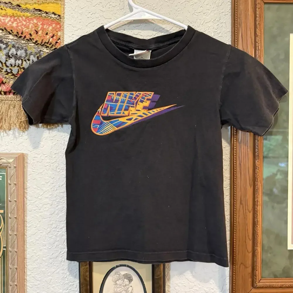 Vintage 90s RARE Kids Nike Designer‎ Sports Shirt Size Kids Medium